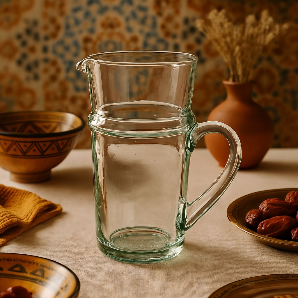 Handgefertigte Karaffe aus Glas – mundgeblasen