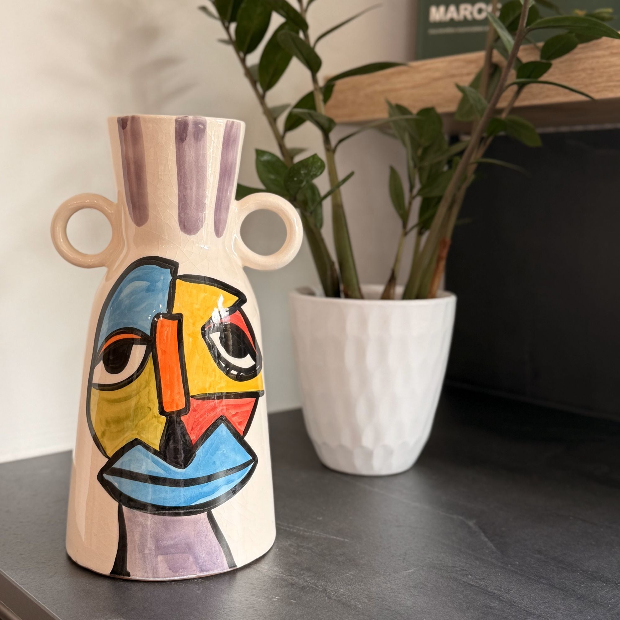 Handgefertigte Vase "Cubista"