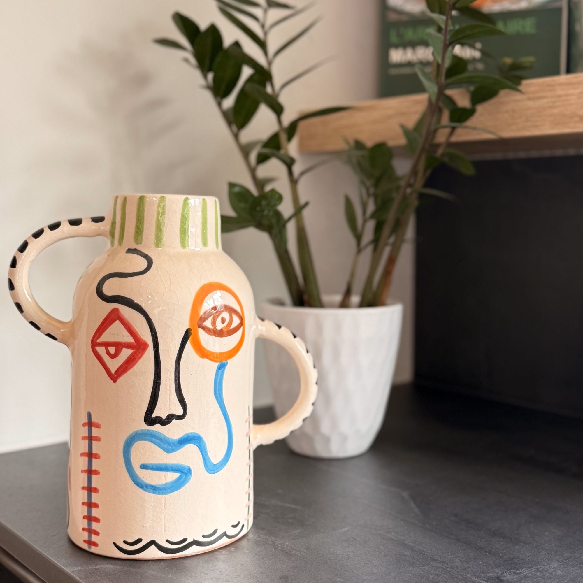 Handgefertigte Vase "Face"