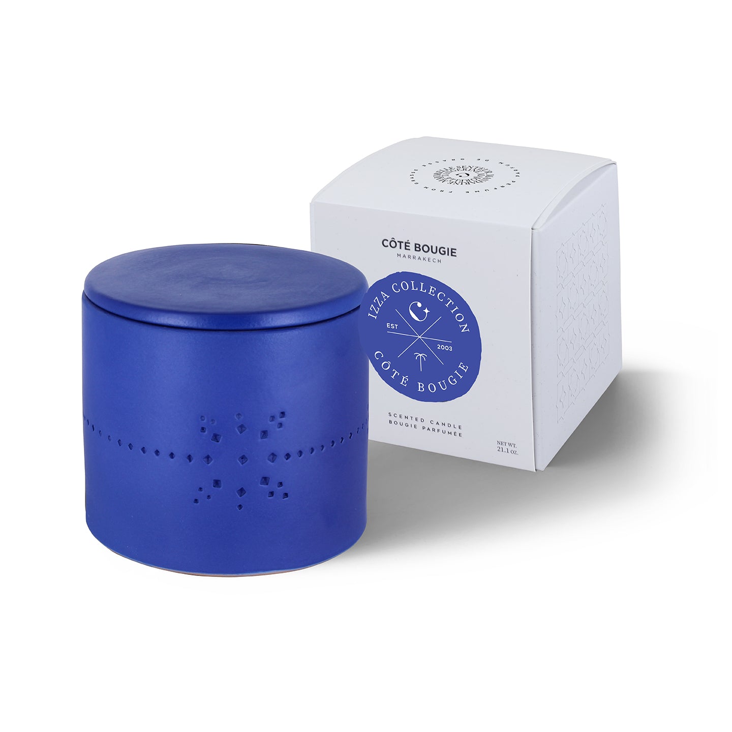 Kerze BLUE IZZA