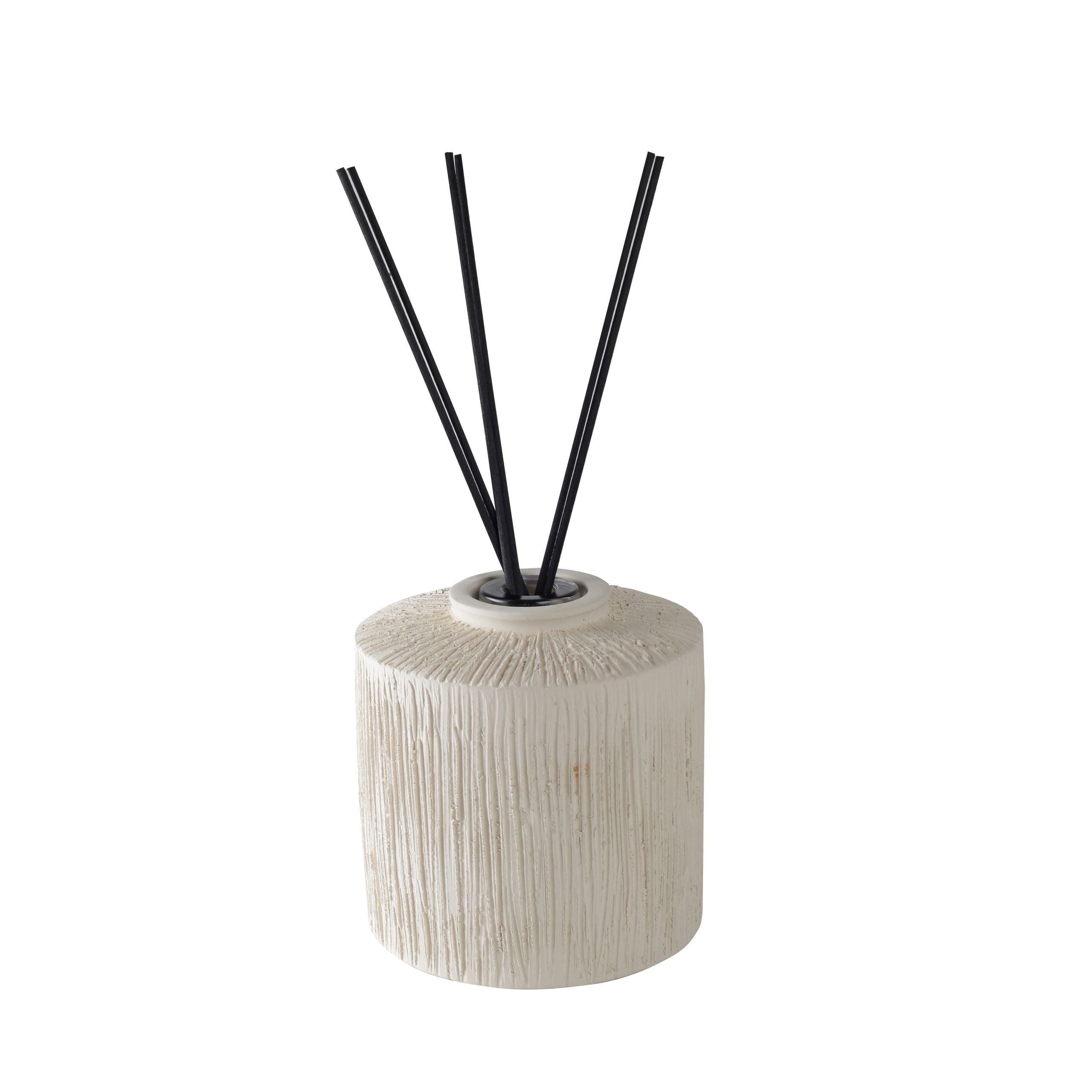 Duftstäbchen-Diffusor aus Ton - weiß