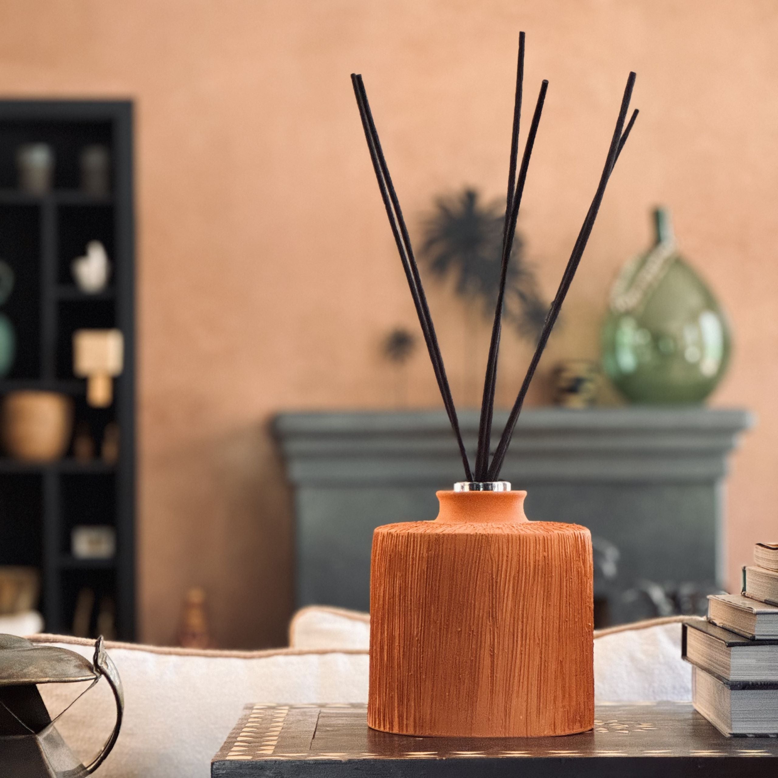 Duftstäbchen-Diffusor aus Ton - terracotta