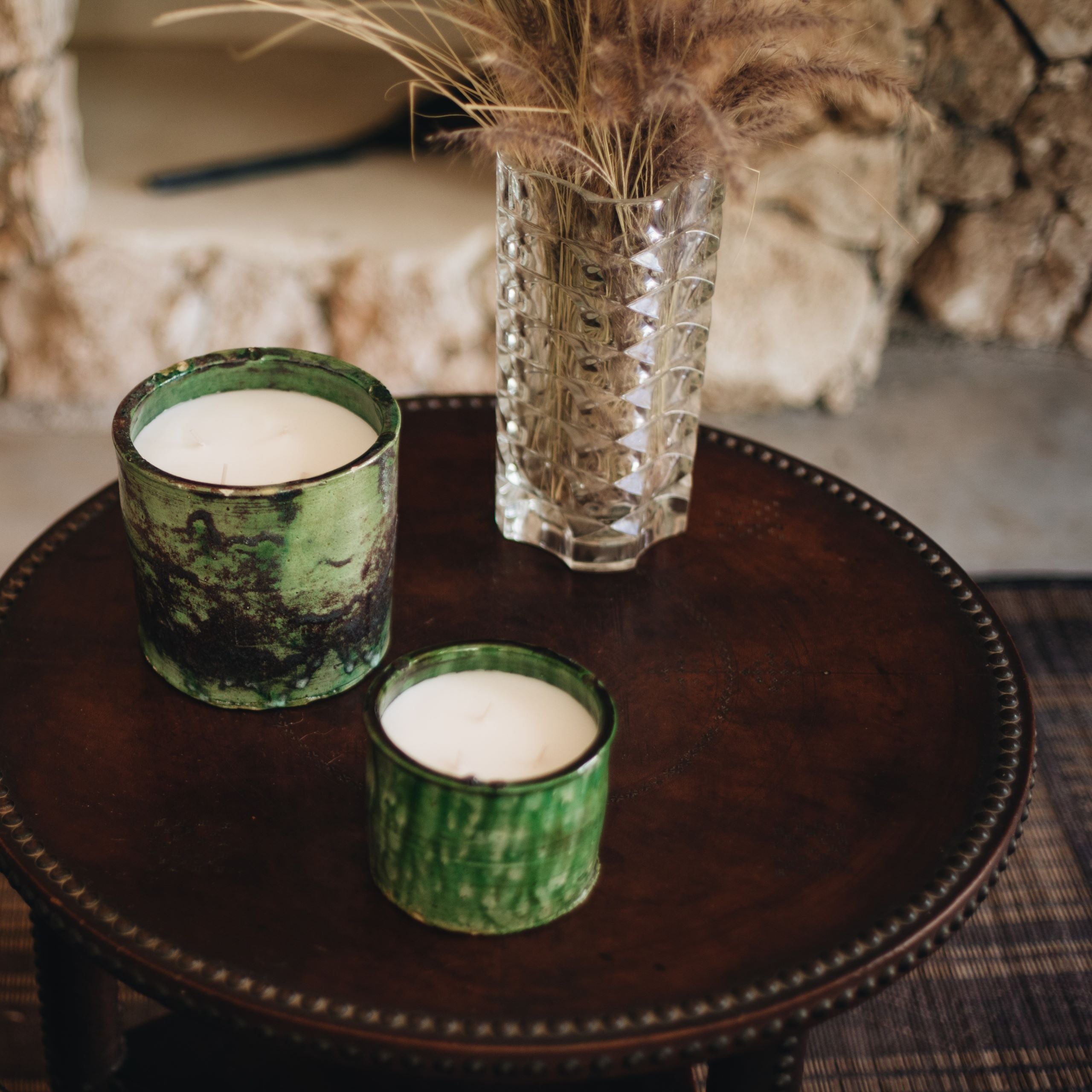 Kerze TAMEGROUTE grün